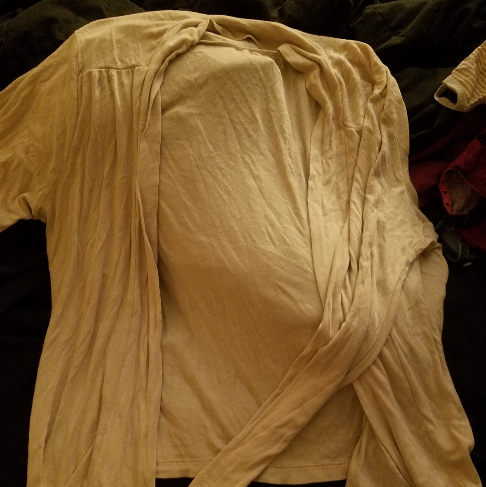 Tan old navy open front cardigan